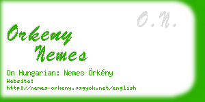 orkeny nemes business card